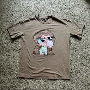 Tan Oversized Graphic Tee